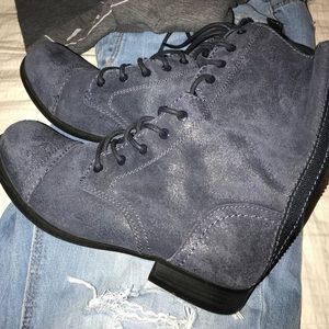 Deep dark blue boots